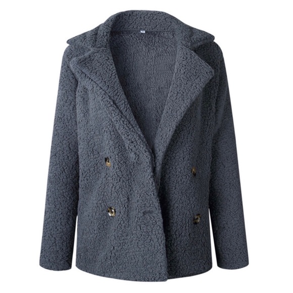 ✨Gray Colored Cozy Fleece Coat✨ - Picture 4 of 8